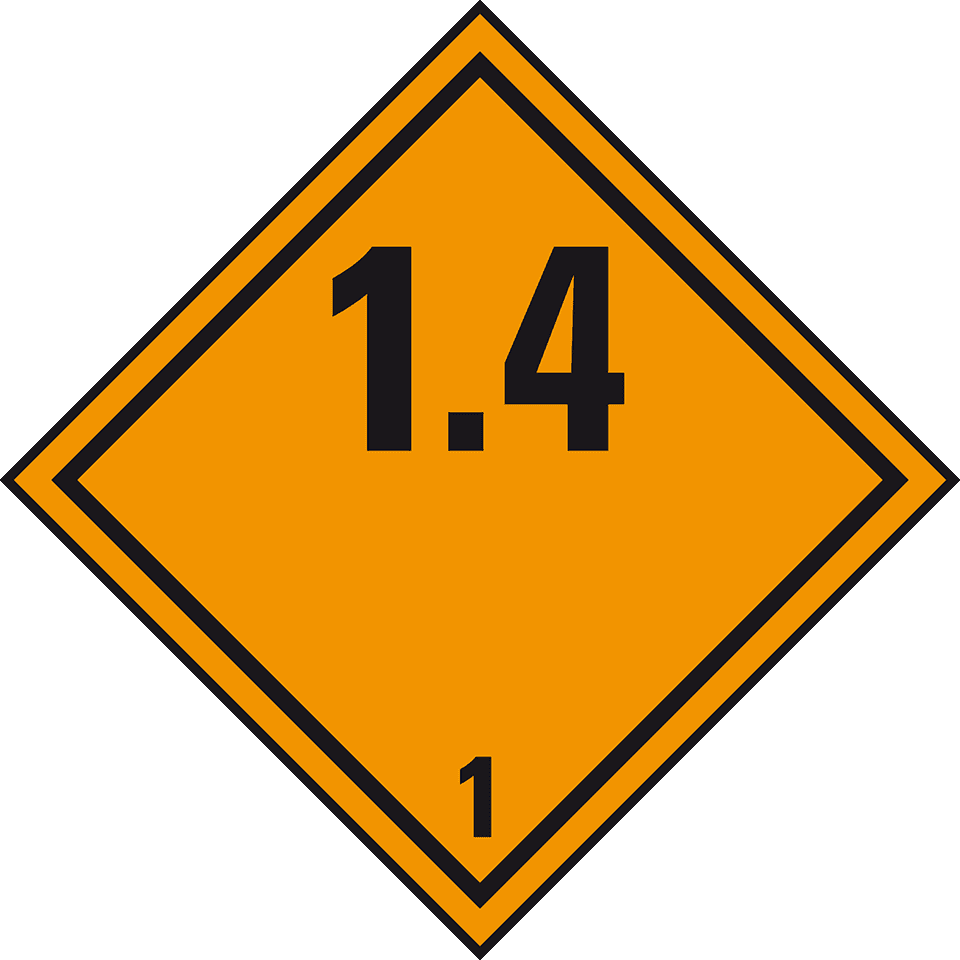 ADR klasse 1.4, gering ontploffingsgevaar